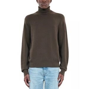 The Kooples NEW Cashmere Blend Turtleneck Sweater Khaki Size Large MSRP $565‎